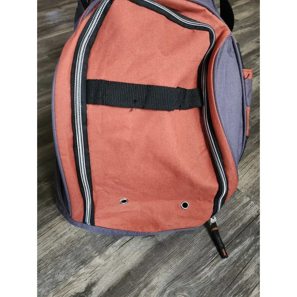 Large Jeep Duffle Travel Luggage Bag Rugged Orange, Black & Gray 20” X 9” X 12”